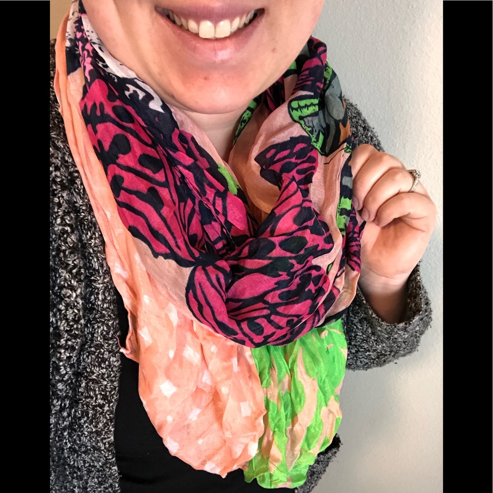 Bright colored scarf